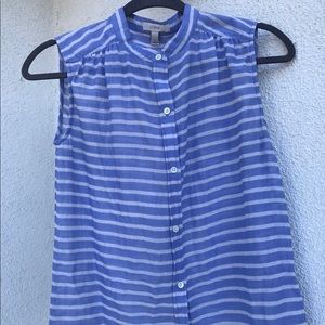 Sleeveless button up shirt
